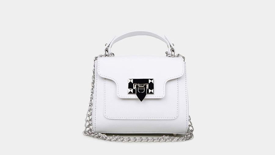 Miss Mini Saffiano White