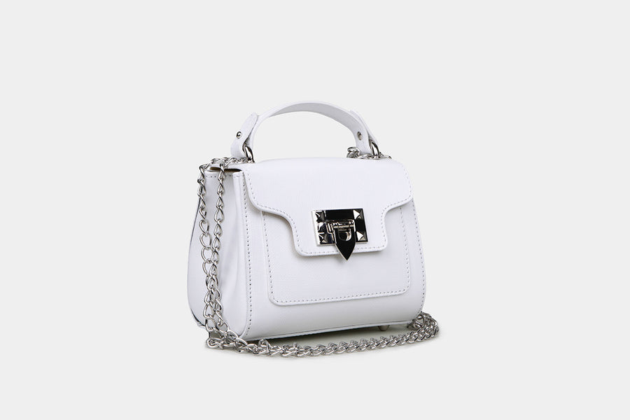 Miss Mini Saffiano White